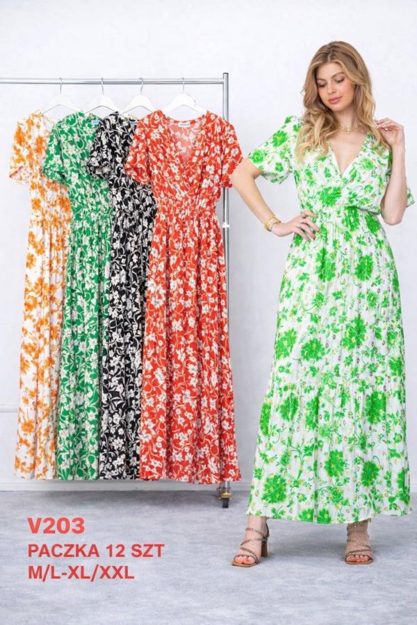 Sukienki damskie Roz M-2XL,  Mix Kolor .Paczka 12 szt